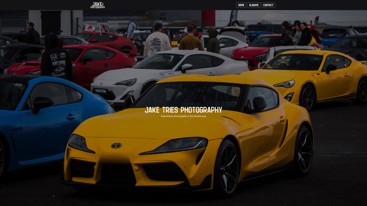 Thumbnail image of Jake Tries Photography website